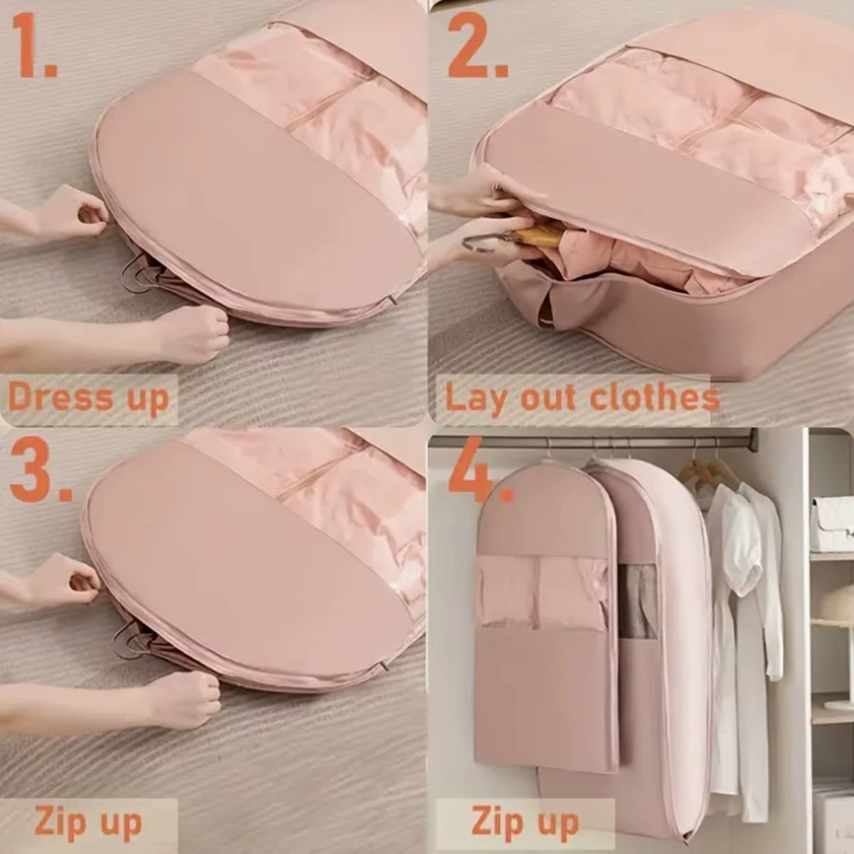 Down Jacket Compression Dust Cover, Wardrobe Clothes, High-Quality Dust-Proof Hanging Household Visible Clothing Dust Cover