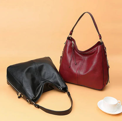 Hobos Zipper Bucket Bag with Adjustable Shoulder Strap – Large Capacity Messenger Handbag for Women