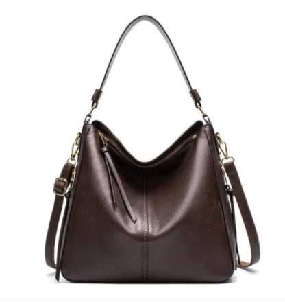 Hobos Zipper Bucket Bag with Adjustable Shoulder Strap – Large Capacity Messenger Handbag for Women